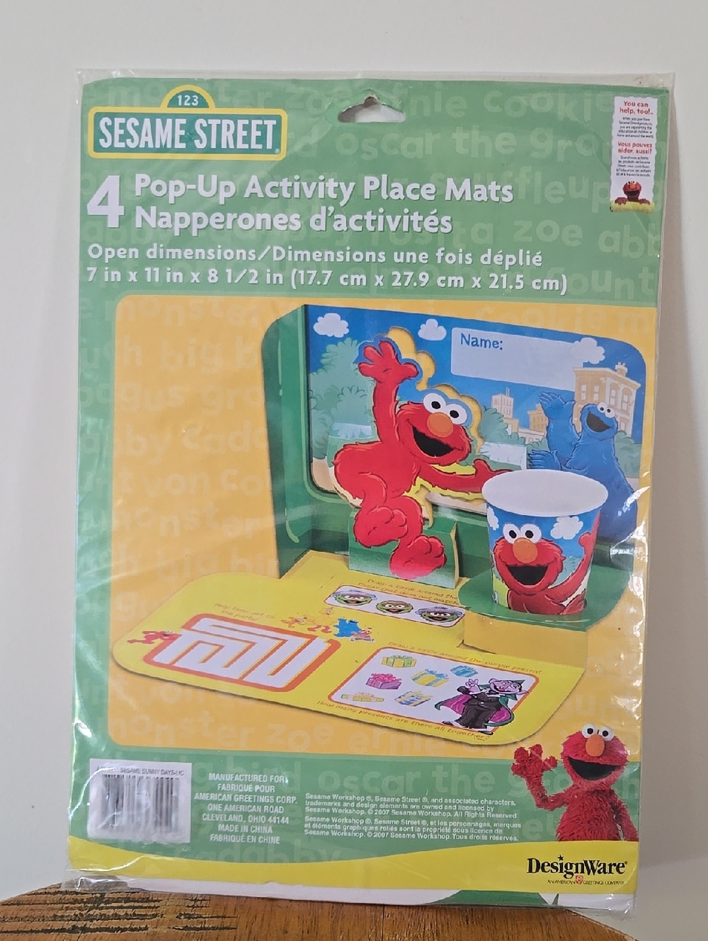 Seasame Street Pop Up Activity Mats (2007) Set Of 4 Sealed